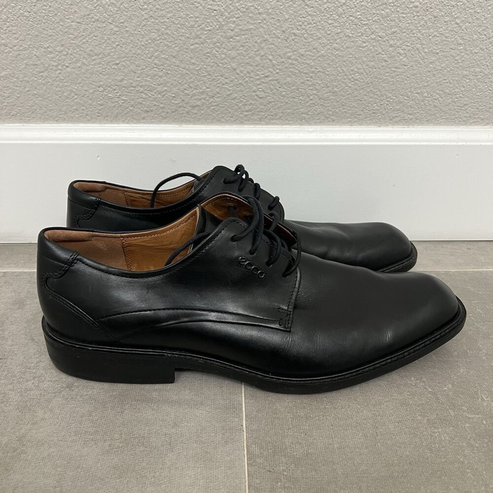 ECCO Black Helsinki 2 Men’s 48 Black Slip On Leather Comfort Dress Shoes